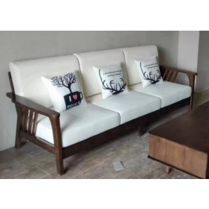 铜林极简三人沙发布艺大户型客厅大沙发布艺组合多功能灵活设计