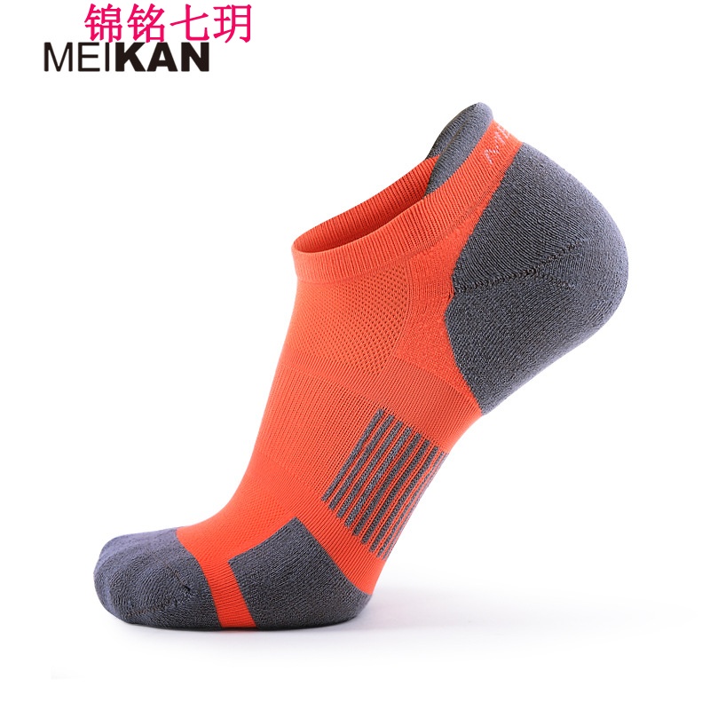 锦铭七玥美看 男女士跑步船袜高密度毛圈底专业运动袜