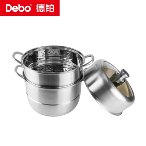 德铂安吉洛304不锈钢双层复底28cm蒸锅DEP-696