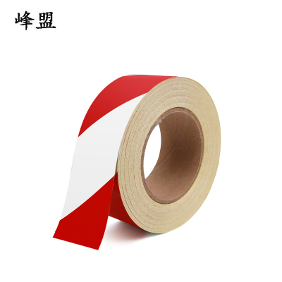 峰盟 斜纹反光条警示胶带 红白 15㎝*30m 卷