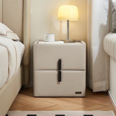 全友家居床头柜现代简约软包置物柜沙发边柜抽屉储物小型收纳柜子