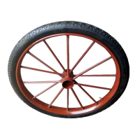 依诺九吉 手推车翻斗车车轮板车车轮轮子带6206轴承 多型号 套