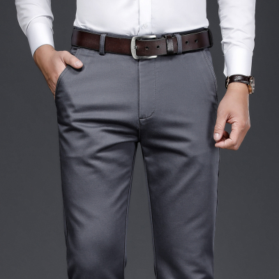 金盾(KIN DON)新款秋冬季款男装长裤商务休闲裤 男士西裤直筒宽松男裤子高端莫代尔休闲裤男 西裤男