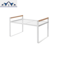 厨房用品铁艺置物架双层分层调料架橱柜台面储物架多层桌面收纳架 三维工匠