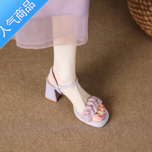 SUNTEK绝美高跟气质小众高级感凉鞋女款夏季2023新款夏款配裙子的女鞋子