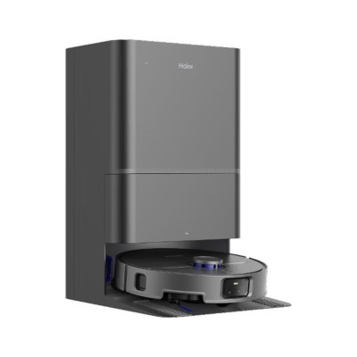 海尔(Haier)扫地机器人LDS激光导航热风烘干加压搓洗 除菌智能家用全自动扫吸拖一体机RHSH-V5SU1 上下水版