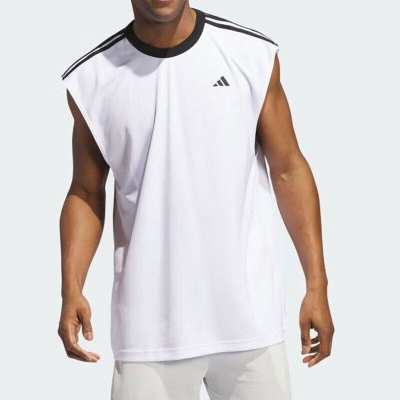 adidas/阿迪达斯背心男装 新款运动透气休闲圆领无袖T恤JE9290 C
