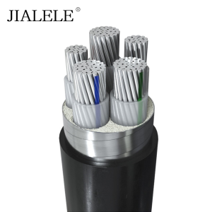 JIALELE 低压3+2芯铝电缆 YJLV22-3*120+2*70平方 额定电压0.6/1KV 米