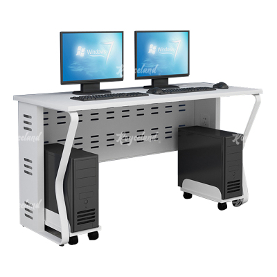 洛诗莲 (RoyceLand) 钢架电脑桌培训桌机房电脑桌学习桌课桌 双人位K款