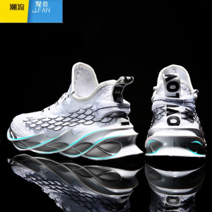 聚范男鞋新款2024时尚潮流休闲鞋透气sneaker舒适男士运动跑步鞋