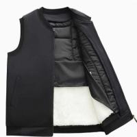 举翼王子羊毛马甲男皮毛一体背心马夹爸爸装秋冬季保暖加厚棉坎肩