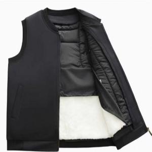 举翼王子羊毛马甲男皮毛一体背心马夹爸爸装秋冬季保暖加厚棉坎肩