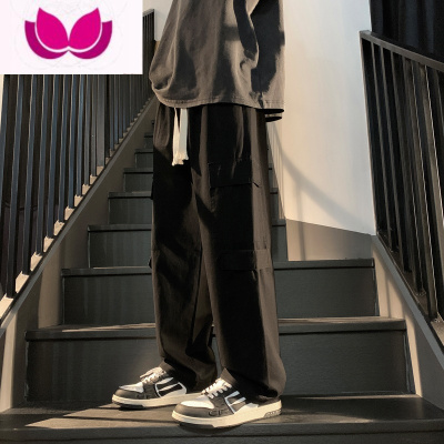 七斓工装裤子男款男士潮牌休闲长裤垂感直筒阔腿裤宽松运动卫裤