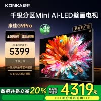 康佳电视 75G9 PRO 75英寸 MiniLED 1456分区 288Hz高刷 壁画艺术电视 一级能效