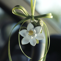 [补贴10%]荷花汽车挂件车载香薰内饰莲花扩香石新车好运连连礼物后视镜香