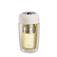 爱仕达(ASD)悦香磁弹泡茶杯双层高硼硅玻璃茶水分离茶仓RWB32B10Q 320ML