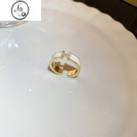 JiMi戒指女小众设计轻奢高级感时尚个性开口尾戒复古装饰食指环H戒子