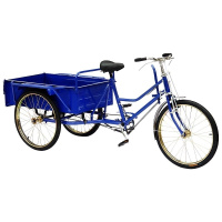 吉迎尚品 脚踏三轮车人力三轮车 双刹50*70cm车厢 个