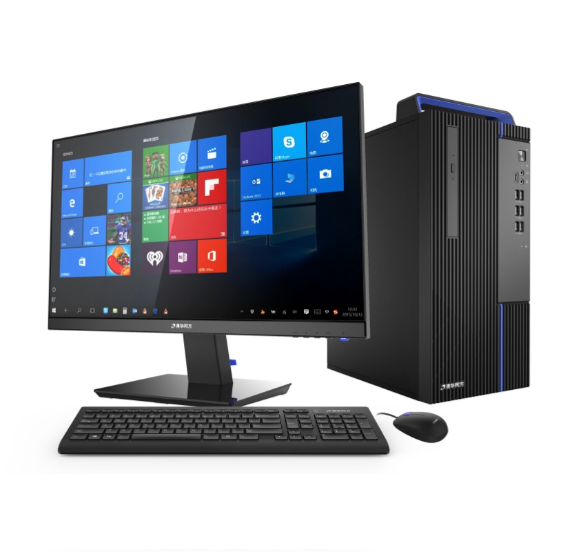 清华同方超翔F870飞腾D3000/16G/512G/2G独显/23.8英寸显示器/国产操作系统