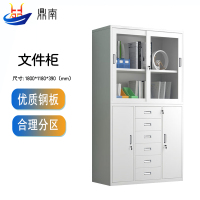 鼎南文件柜铁皮柜办公柜钢制资料柜档案柜储物柜财务室文件柜宽中六斗移门文件常规款