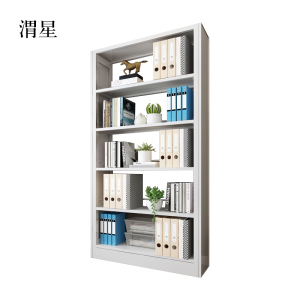 渭星钢制书架置物架图书馆单双面书店阅览室学校档案架资料架
