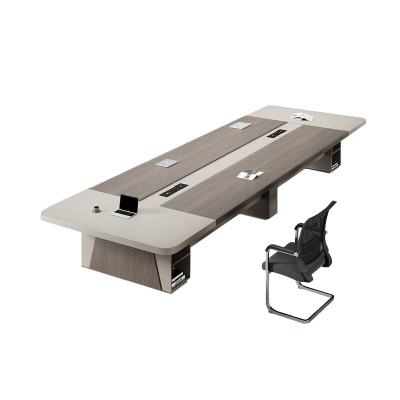 苏宁 质凡 简约现代会议室培训桌/ZF-HYZ025/4000*1500*750mm 不含椅