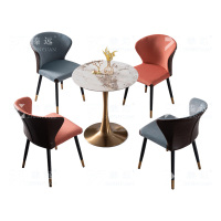 臻远ZY-VC112713 洽谈桌椅现代小圆桌会客接待商务休闲谈判桌 1桌4椅