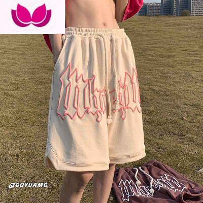 七斓发泡印花短裤男潮牌ins百搭休闲五分裤夏季宽松直筒运动裤子薄款