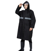 陇步昇 L-BS1118X 长款 连体式 雨衣 (计价单位:件) 黑色
