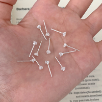 S925纯银迷你锆石耳钉养耳洞小巧精致耳环简约日常气质耳饰女送女朋友老婆情人节七夕生日礼物