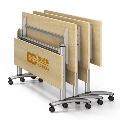 德诚和 可折叠板式培训会议桌、学生课桌、双人条形桌1.2米长 1200*400*750mmH