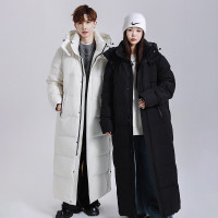JEEP SPIRIT秋冬情侣男女同款超长到脚踝羽绒服男女宽松休闲保暖外套