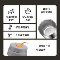 苏泊尔(SUPOR)极光旅行保温壶304不锈钢保温瓶车载水壶户外暖水瓶KCV20BV10高山绿