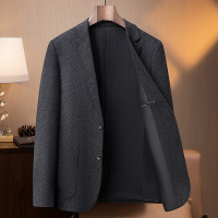 秋季厚款锦氨弹力商务休闲西装男士韩版免烫西服可机洗单西男外套