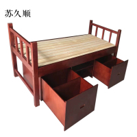 苏久顺单位宿舍床带储物单层床2060*940*810mm