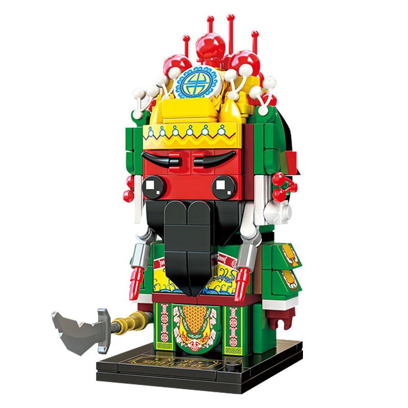 刀马旦拼插拼装玩具益智儿童男女孩6-14岁 五虎将-关羽【221颗粒】