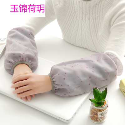 秋冬袖套 韩版网纱梅花长款袖套女 成人办公防污防尘护袖440