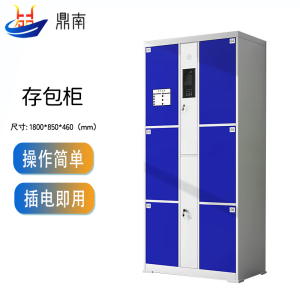 鼎南电子存包柜超市商场智能指纹储物柜人脸识别存包柜6门