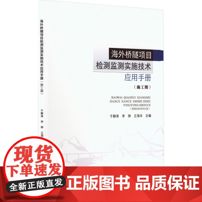 正版新书 海外桥隧项目检测监测实施技术应用手册(施工期) 重庆大学出版社 9787568941280