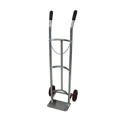 臻远ZY-C16气瓶车不锈钢手推车氧气乙炔瓶手推车 2轮单瓶不带支架304材质