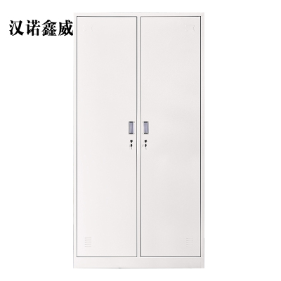 汉诺鑫威加厚二门钢制更衣柜员工柜铁皮职工储物柜带锁存包柜鞋柜常规