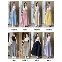 灰色山本裙裤女夏季薄款2026新款梧桐裤九分小个子冰丝棉麻阔腿裤