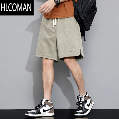 HLCOMAN休闲短裤男士夏季薄款宽松大码加肥加大裤衩运动卫裤冰丝五分裤子