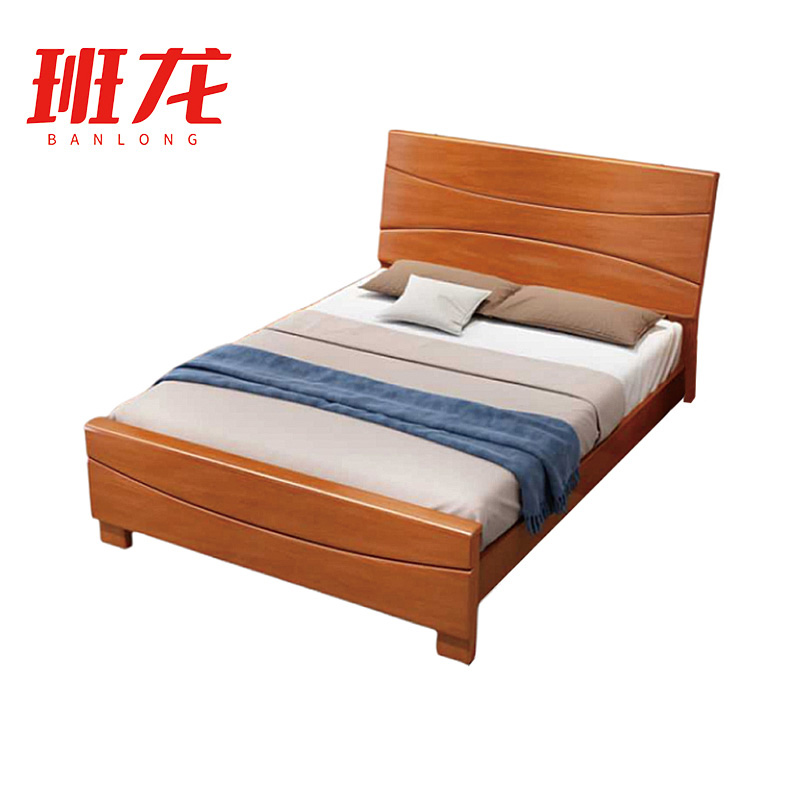 班龙双人床150*200cm+床垫木质套