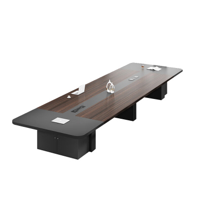 苏宁 质凡 现代简约会议桌长条大型会议桌/ZF-HYZ061/5500*1500*750mm 含20椅