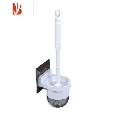 三维工匠简约马桶刷套装免打孔壁挂卫生间洗厕所刷子长柄无死角清洁刷家用