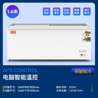 1.6米长卧式岛柜展示柜超市商用大容量冰柜超市冷柜鱼肉冷冻保鲜柜两用