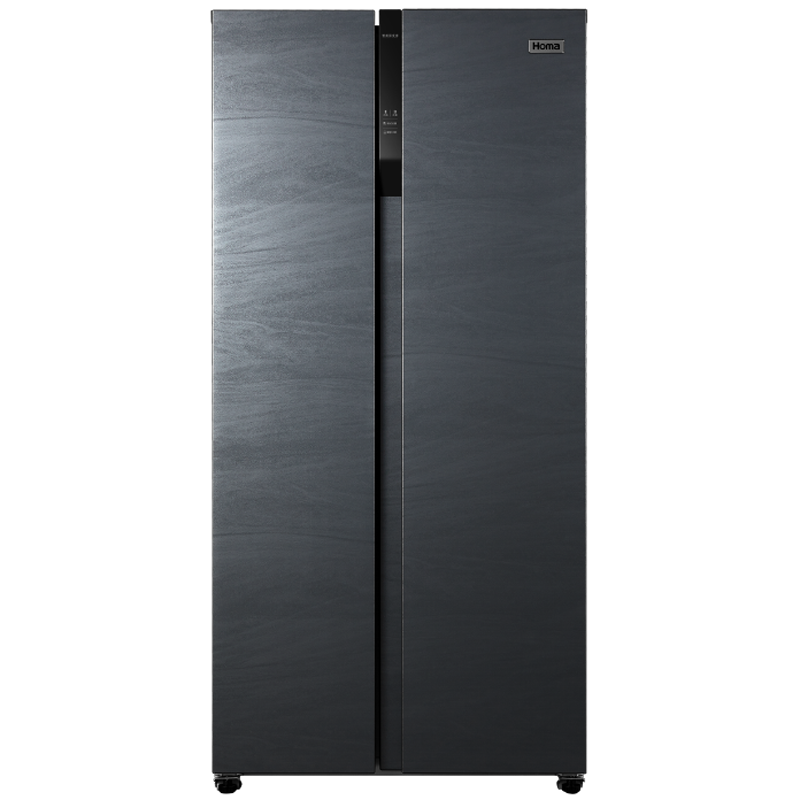 奥马705升超大容量变频对开门家用冰箱 风冷无霜一级能效深灰色岩板纹路面板BCD-705WKPM/B极地岩