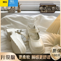 聚范日系粗跟厚底法式魔术贴小皮鞋女夏季2024新款复古配裙子玛丽珍鞋