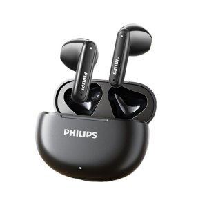 飞利浦(PHILIPS)蓝牙耳机真无线半入耳式运动跑步迷你音乐降噪游戏低延迟长续航通用华为苹果TAT1199-黑色